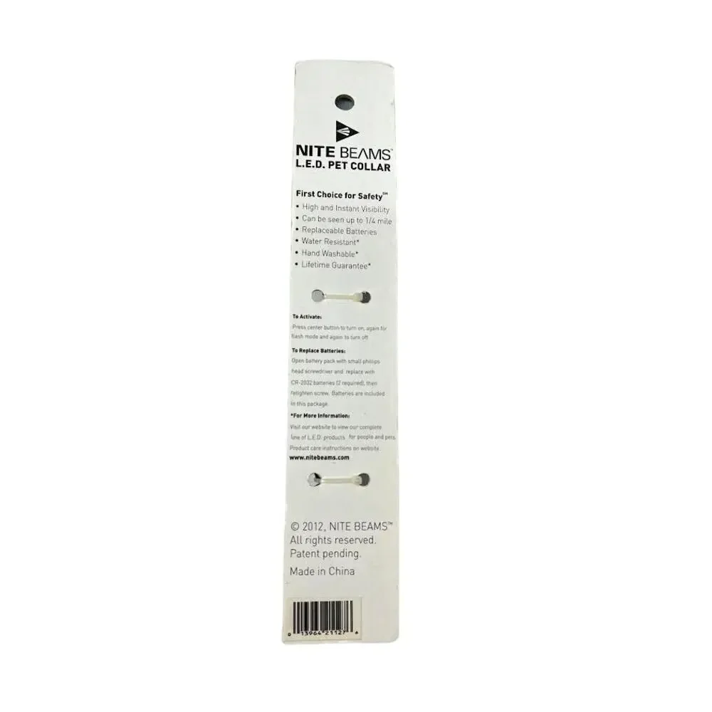 NiteBeams BLACK‎ LED Lighted Pet Collar 13